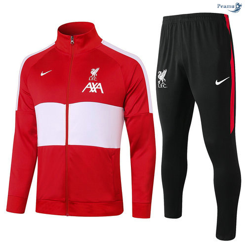 Peamu - Casaco de Fato de Treino Liverpool Vermelho/Branco 2020-2021