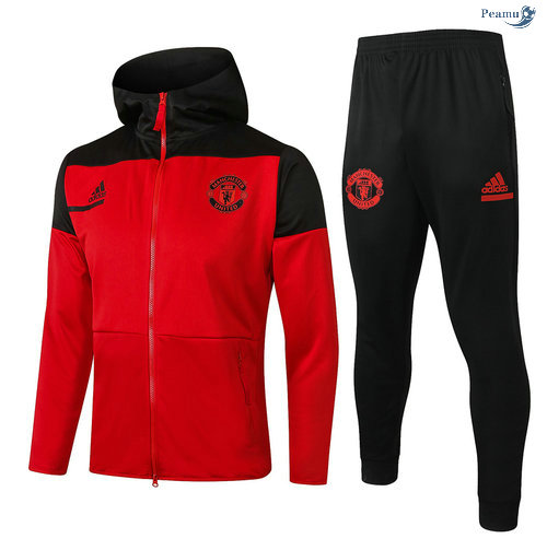 Peamu - Sweat de Fato de Treino Manchester United Crianças Vermelho 2020-2021