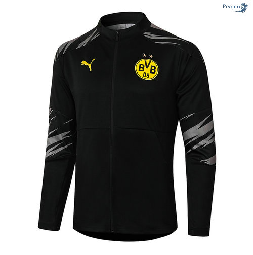 Peamu - Jaqueta Futebol Borussia Dortmund Preto 2020-2021