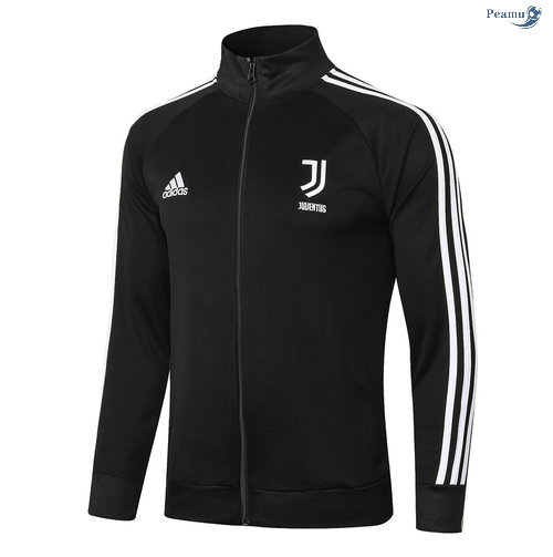 Peamu - Jaqueta Futebol Juventus Preto/Branco 2020-2021