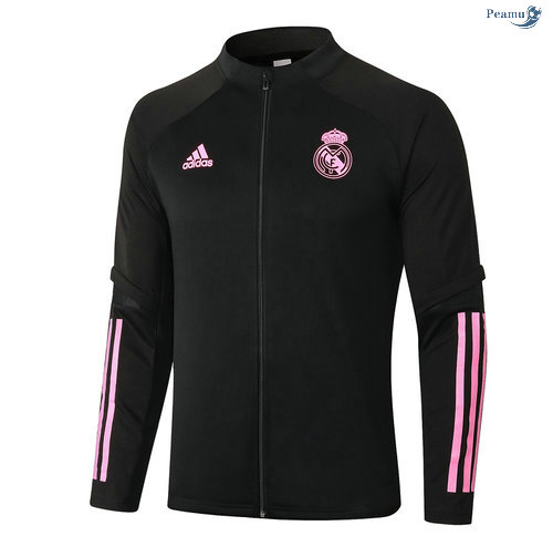 Peamu - Jaqueta Futebol Real Madrid Preto/Vermelho 2020-2021