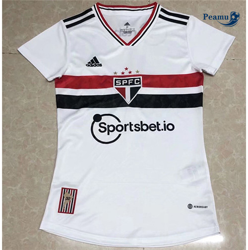 Peamu - Camisola Futebol Sao Paulo Mulher Principal Equipamento 2022-2023