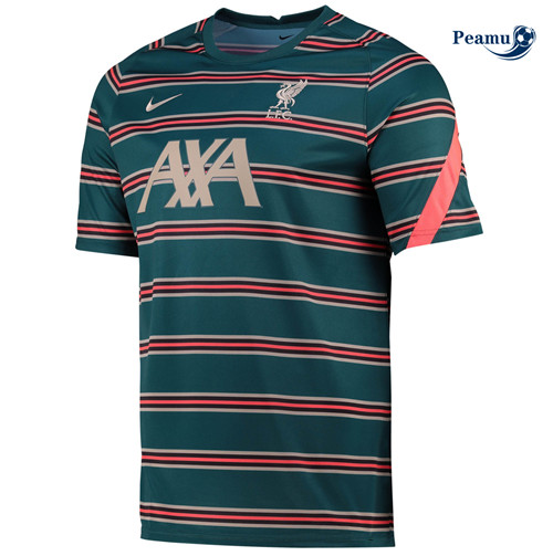 Peamu - Camisola Futebol Liverpool pré-match Azul/Vert 2022-2023