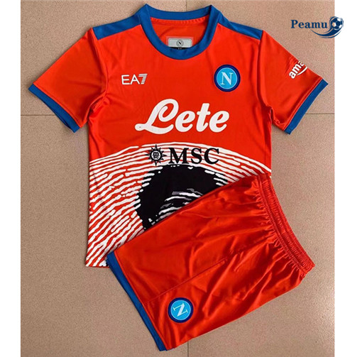 Peamu - Camisola Futebol Naples Crianças édition commémorative Orange 2022-2023