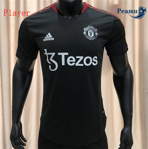 Peamu - Camisola Futebol Manchester United Preto Player Version 2022-2023