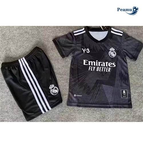 Peamu - Camisola Futebol Real Madrid Crianças Preto édition Co-Marqué 2022-2023