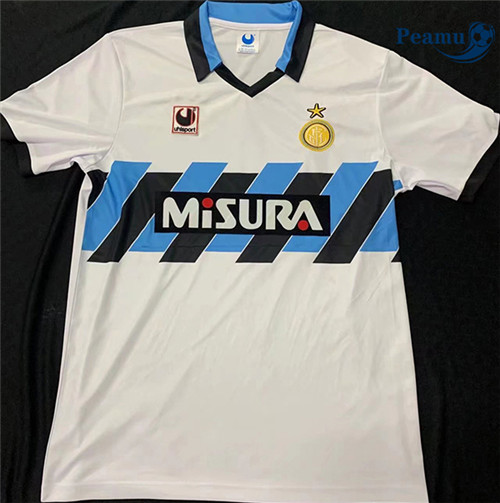 Peamu - Camisola Futebol Retro Inter Milan Alternativa Equipamento 1990-91