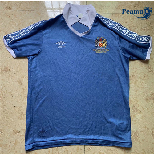 Peamu - Camisola Futebol Retro Manchester City Principal Equipamento 1981-82