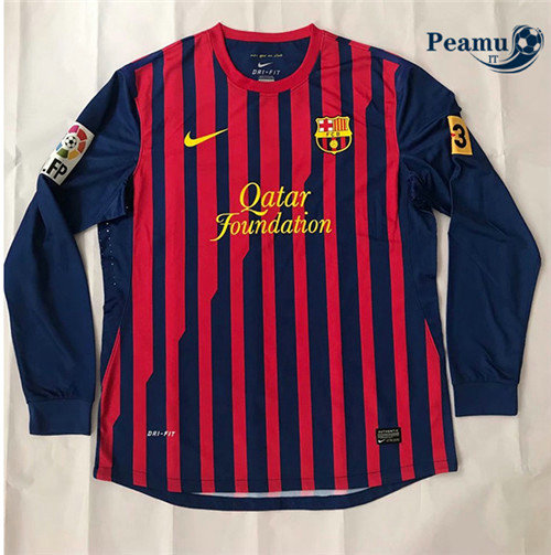 Camisola Futebol Barcelona Principal Equipamento Manche Longue 2011-2012