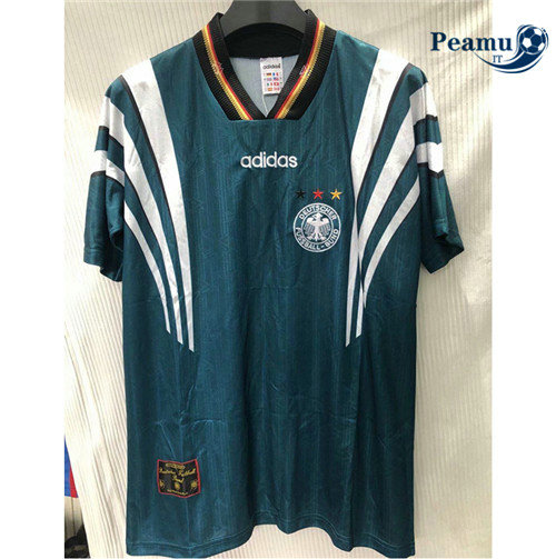 Camisola Futebol Alemanha Alternativa Equipamento Verde 1996 1998