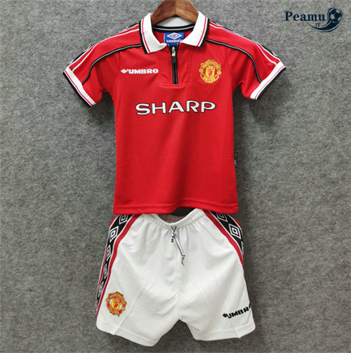 Camisola Futebol Manchester United Crianças Principal Equipamento 1998-99