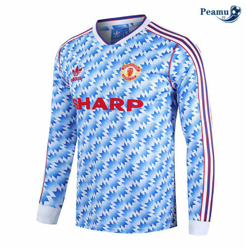 Camisola Futebol Manchester United Alternativa Equipamento Manche Longue 1990-92