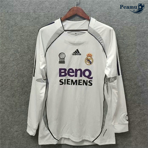 Camisola Futebol Real Madrid Principal Equipamento Manche Longue 2006-07