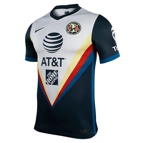 Camisola Futebol Club America Alternativa Equipamento Preto/Branco 2020-2021