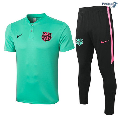Kit Camisola Entrainement POLO Barcelona + Pantalon Verde Clair 2020-2021