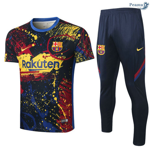 Kit Camisola Entrainement Barcelona + Pantalon Verde Pretoâtre 2020-2021