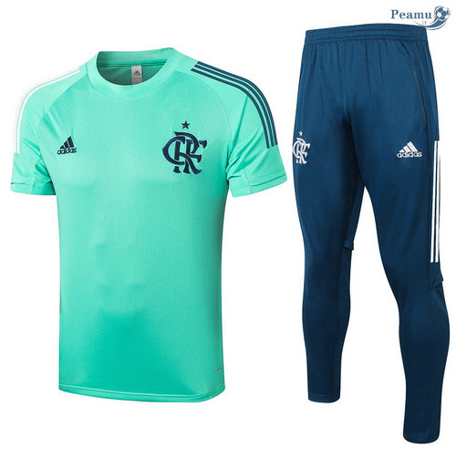 Kit Camisola Entrainement Flamengo + Pantalon Verde 2020-2021