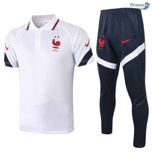 Kit Camisola Entrainement POLO França + Pantalon Branco 2020-2021