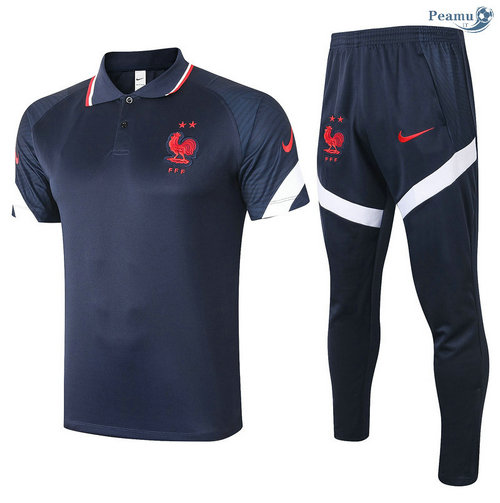Kit Camisola Entrainement POLO França + Pantalon Azul Marinho 2020-2021