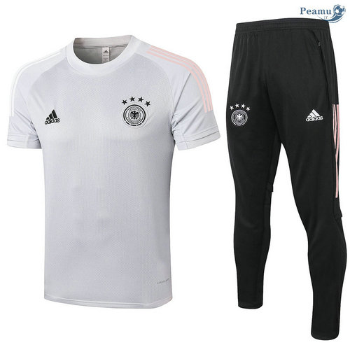 Kit Camisola Entrainement Alemanha + Pantalon Cinza Claro 2020-2021