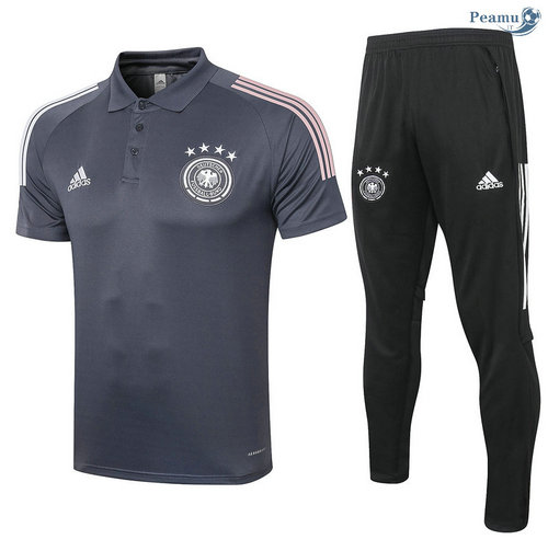 Kit Camisola Entrainement POLO Alemanha + Pantalon Cinza escuro 2020-2021