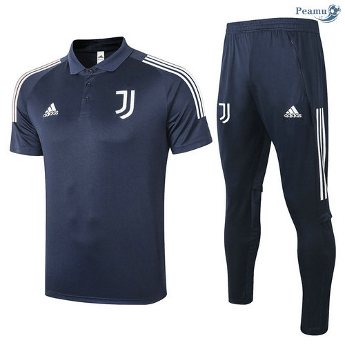 Kit Camisola Entrainement POLO Juventus + Pantalon Azul Marinho 2020-2021