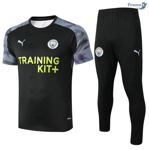 Kit Camisola Entrainement Manchester City + Pantalon Preto/Violet 2020-2021