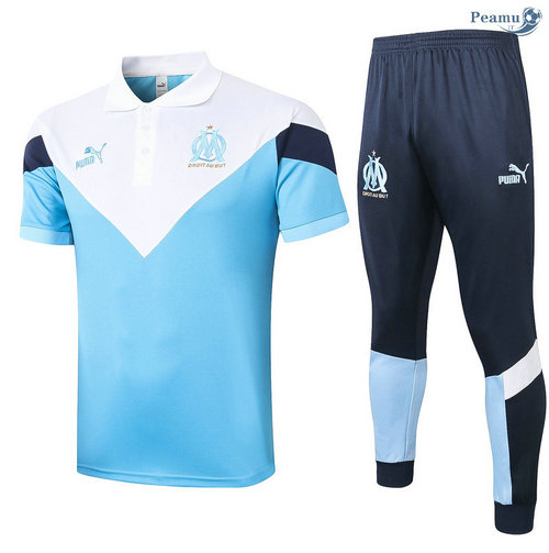 Kit Camisola Entrainement POLO Marsella + Pantalon Azul/Branco 2020-2021