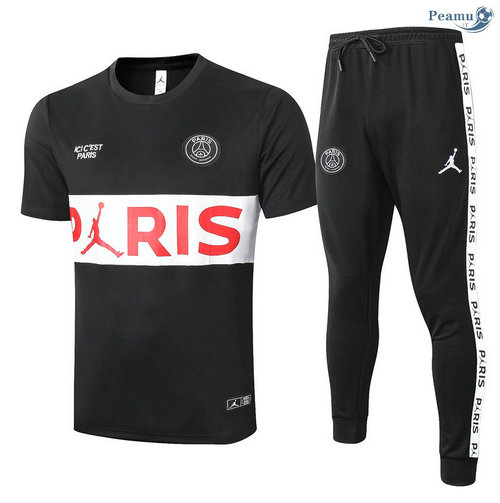 Kit Camisola Entrainement PSG + Pantalon Preto (Branco Pris) 2020-2021