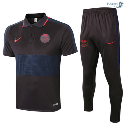 Kit Camisola Entrainement POLO PSG + Pantalon Preto/Azul 2020-2021
