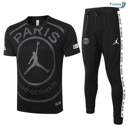 Kit Camisola Entrainement PSG Jordan + Pantalon Preto 2020-2021