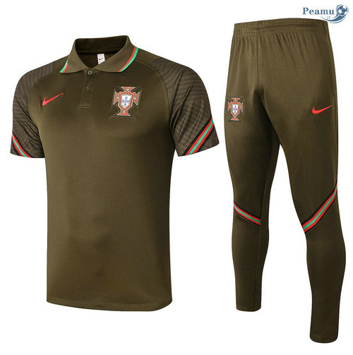 Kit Camisola Entrainement POLO Portugal + Pantalon Preto 2020-2021