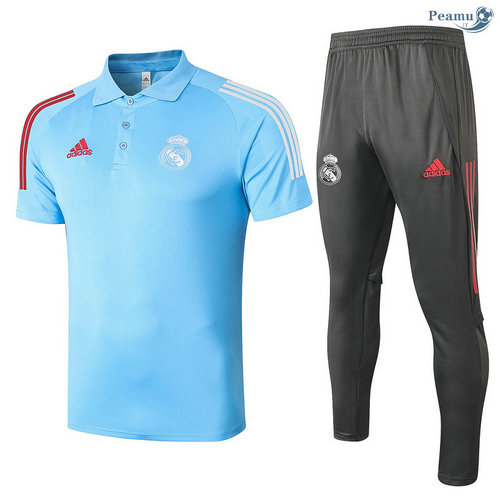 Kit Camisola Entrainement POLO Real Madrid + Pantalon Azul 2020-2021