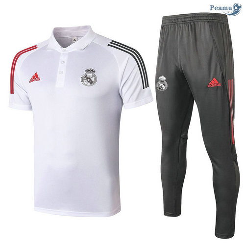 Kit Camisola Entrainement POLO Real Madrid + Pantalon Branco 2020-2021