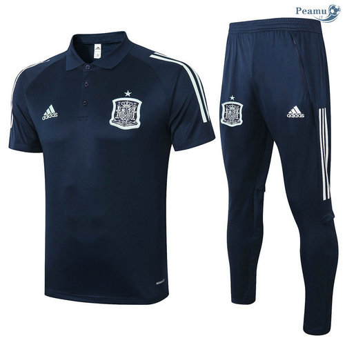 Kit Camisola Entrainement POLO Espanha + Pantalon Azul Marinho 2020-2021