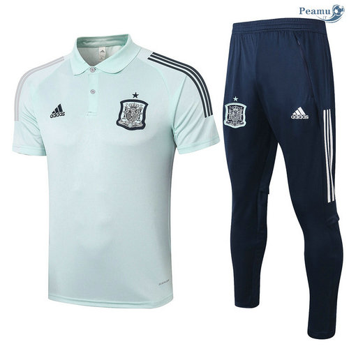 Kit Camisola Entrainement POLO Espanha + Pantalon Verde Clair 2020-2021