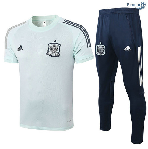 Kit Camisola Entrainement Espanha + Pantalon Verde Clair 2020-2021