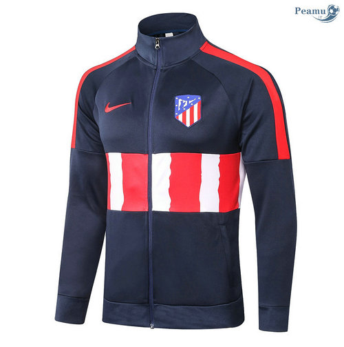 Jaqueta Futebol Atletico Madrid Azul Marinho/Vermelho/Branco 2020-2021