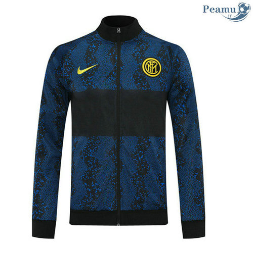 Jaqueta Futebol Inter Milan Preto/Azul 2020-2021