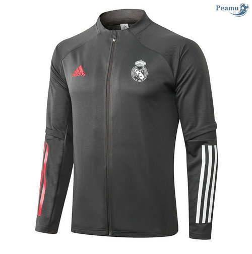 Jaqueta Futebol Real Madrid Cinza escuro 2020-2021