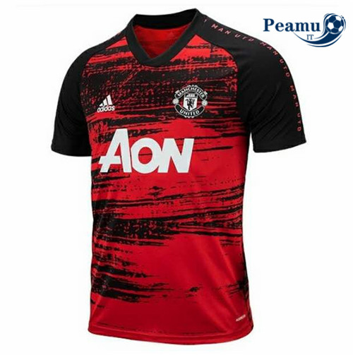 Camisola Futebol Manchester United training Vermelho 2020-2021