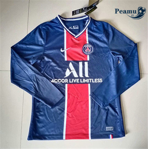 Camisola Futebol PSG Principal Equipamento Manche Longue 2020-2021