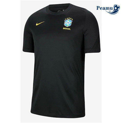 Camisola Futebol Brasil Pre-Match Preto 2020-2021