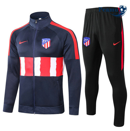 Casaco de Fato de Treino Atletico Madrid Azul Marinho/Vermelho/Branco 2020-2021