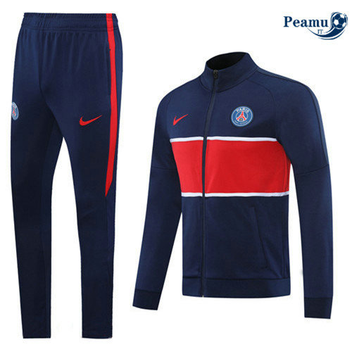 Casaco de Fato de Treino PSG Azul Marinho/Vermelho 2020-2021