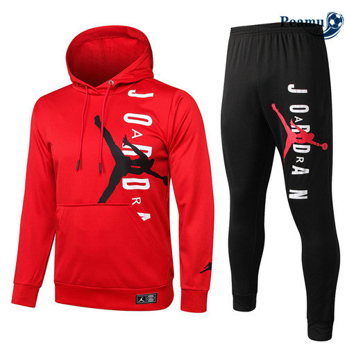 Sweat de Fato de Treino PSG Vermelho/ Preto PARIS Jordan 2020-2021