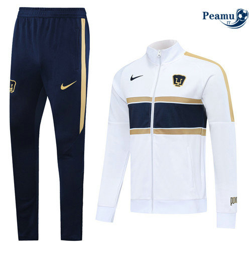 Casaco de Fato de Treino Pumas Branco/Azul 2020-2021