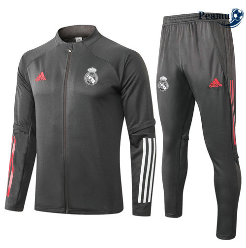 Casaco de Fato de Treino Real Madrid Cinza escuro 2020-2021