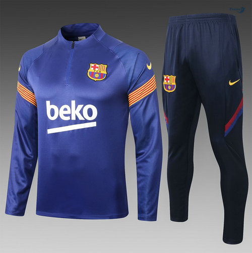 Fato de Treino Barcelona Crianças Azul Marinho 2020-2021