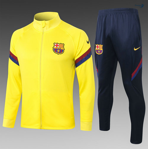 Casaco de Fato de Treino Barcelona Crianças Amarelo 2020-2021